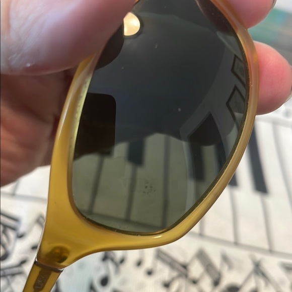 Valentino Gold and Black Sunglasses with Reflective Lenses Vintage Glass Pouch main image 4